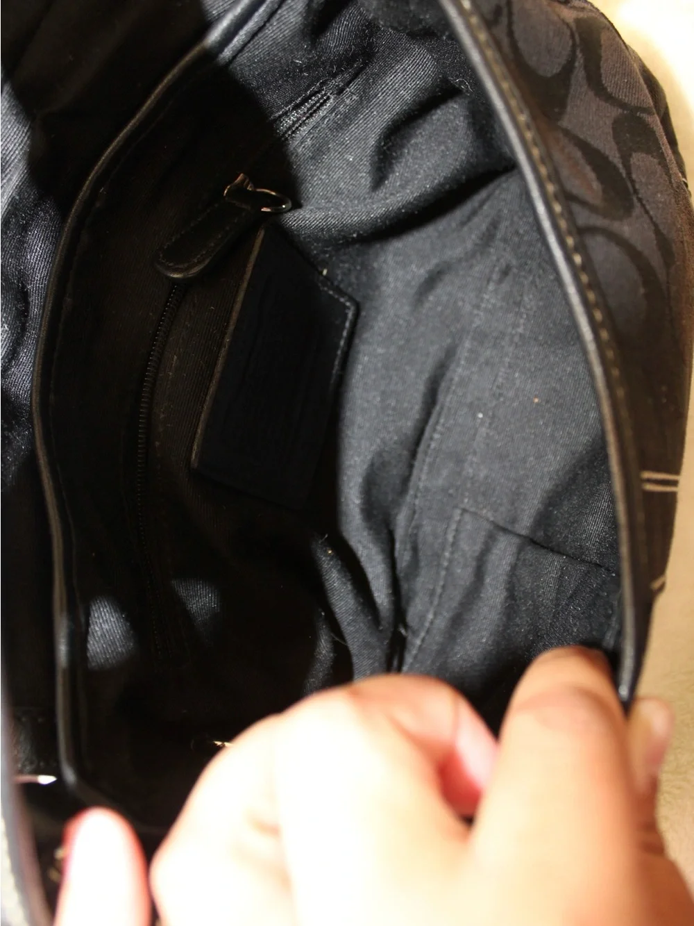 Vintage Coach Soho in Black with Silver Hardware